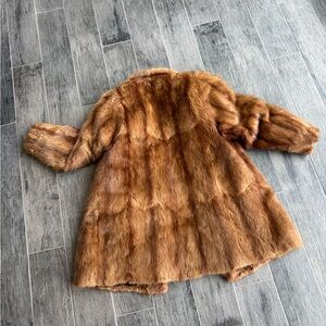Angel Benito Mink Coat Vintage Brown Fur Loose Fit